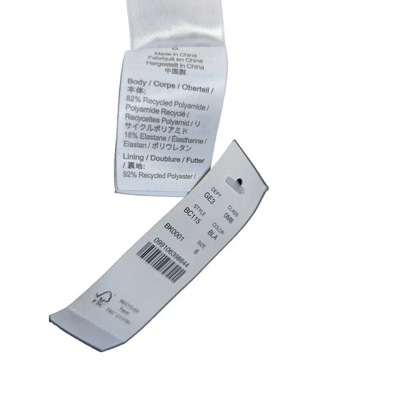 J Crew Ruched one piece black swim suit size 6 - Picture 8 of 11